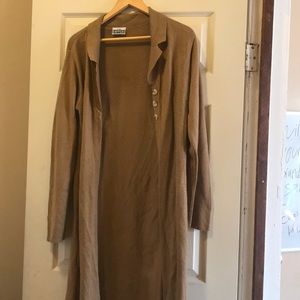 Long brown cardigan
